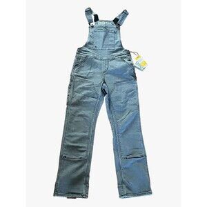 NEW! Dovetail Workwear Freshley Overalls Size 6 Britt Utility Grey Thermal Denim